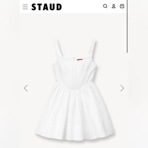 STAUD Landscape Dress White